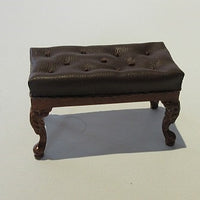 Pianostol, valnød / læder