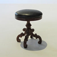 Pianostol valnød/ læder