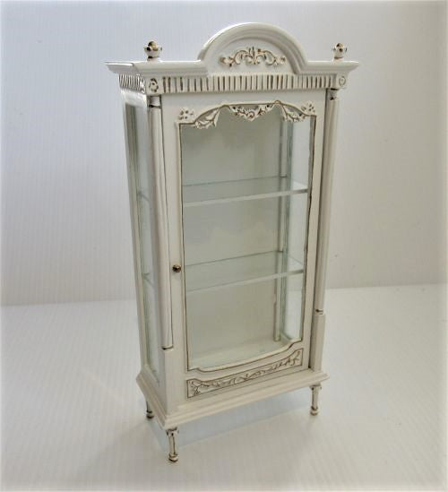 Vitrine, elfenbensfarvet og guld