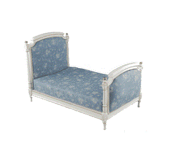 Louis XV1 Seng, elfenbensfarvet/guld