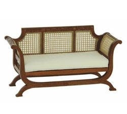 Cane sofa, valnød ,, rørflet"