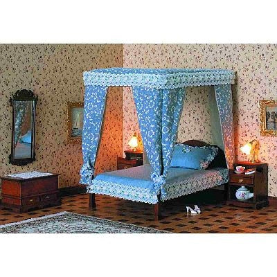 Chippendale  himmelseng  med skummadras , ubh. naturtræ. KIT uden stof
