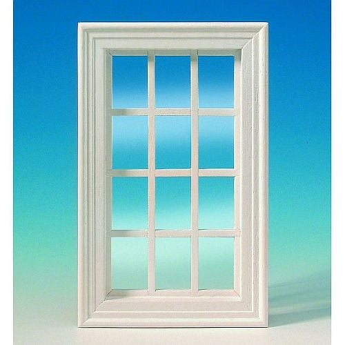 Sprosse-vindue med ægte glas, Hvidmalet
