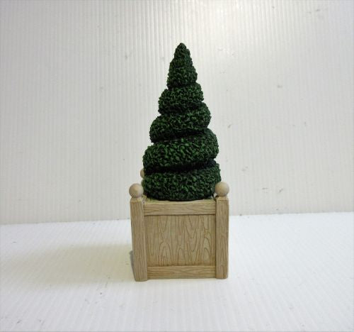 Spiral top buksbom i resin plantekasse