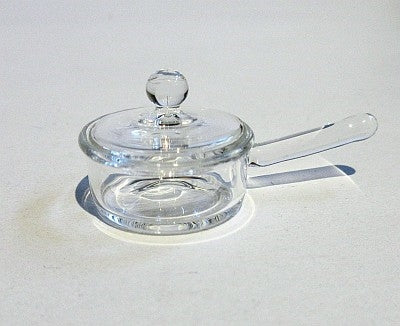 Glas pande m/ låg, klar glas