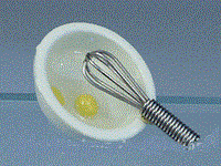 Æg og piskeris i salat bowle