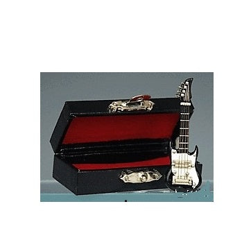Guitar, sort ( barn ) m/ læderbox