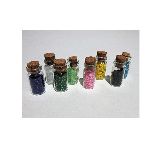 Glas m/ perler 8 stk.