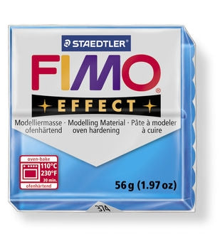 Fimo transparant blå 56 g.
