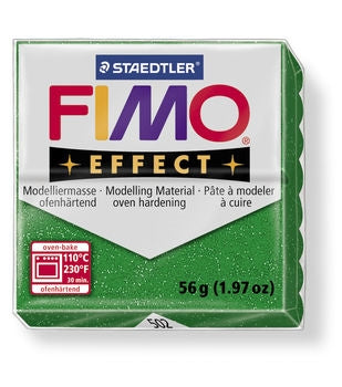 Fimo effect glitter grøn 56 g.