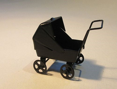 Dukkevogn sort metal