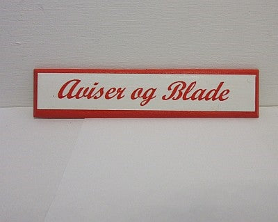 Butiksskilt, Aviser og Blade