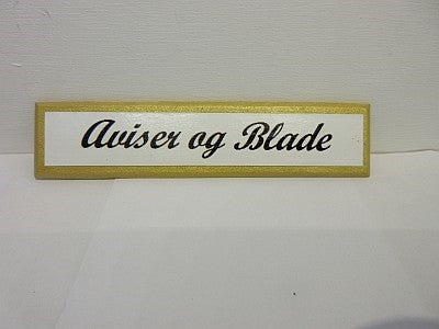 Butiksskilt, Aviser og Blade