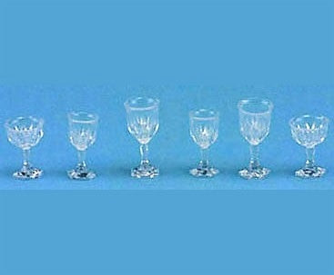 Vinglas 6 stk. crystal, plast