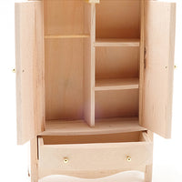 Klædeskab ubh. m/ bøjlestang-hylder-skuffe