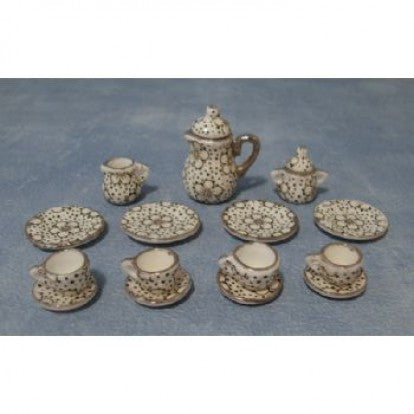 Kaffestel 4 pers. 30`s web mønstyer
