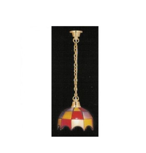 Loftlampe Tiffany, kulørt