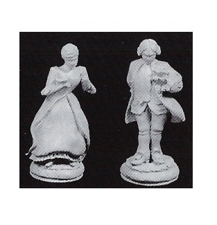 Dresden figurer 2 stk., metal