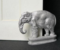 Dørstopper, elefant, umalet metal