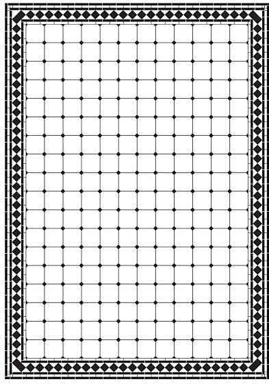 Flisegulv sort/hvid Fenic, lamineret