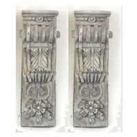 Konsoller grå 2 stk. 4,5 x 1,5 cm