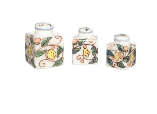 Krukker porcelæn 3 stk. håndmalet