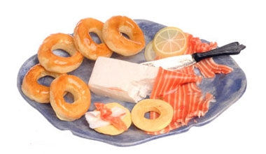 Fad med bagels og flødeost