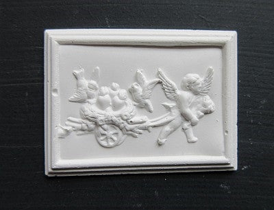Applikation, gips 5,4 x 4 cm
