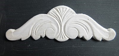 Applikation, gips 11,2 x 3,8 cm