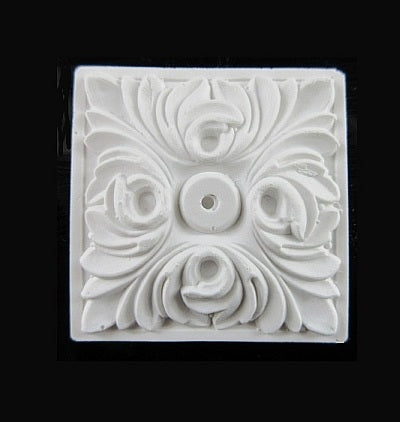 Rosette, gips 5 x 5 cm