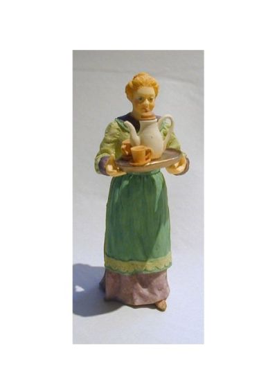 Dame m/kaffebakke, resin