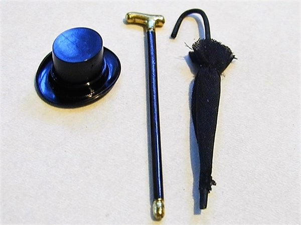 Gentlemannsæt, hat-stok-paraply