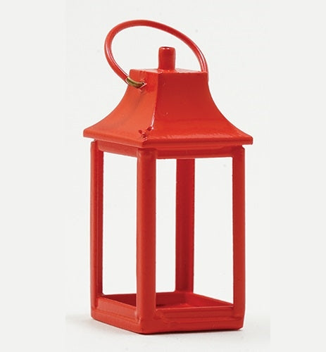 Lanterne rød metal u/ lys