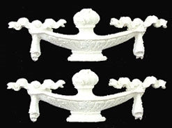 Applique gips 2 stk.  6,6 x 2,3 cm