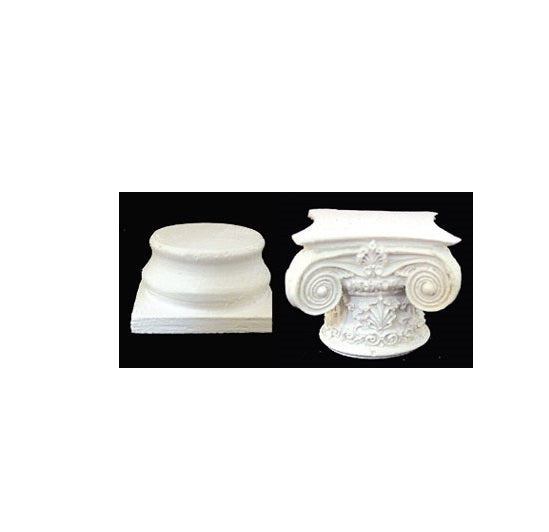 Kapitæler sæt- ( Top 3,8 x 3,8 x 3,2 cm)- ( Bund 3,8 x 3,8 x 2,1 cm )