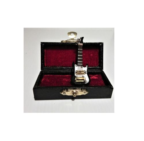 Elektrisk guitar m/kasse, sort, børnemodel
