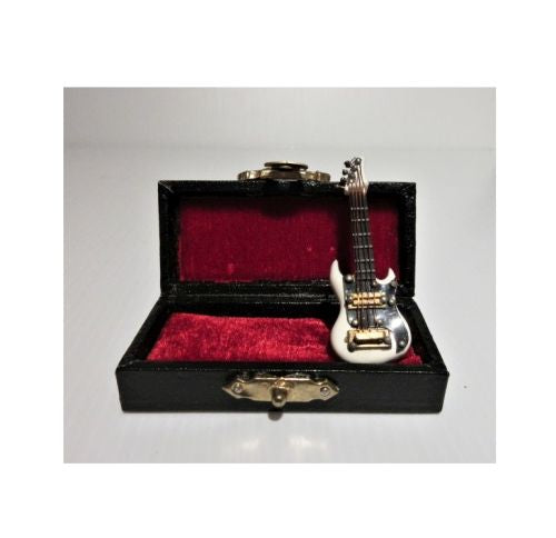 Elektrisk guitar m/kasse, hvid, børnemodel