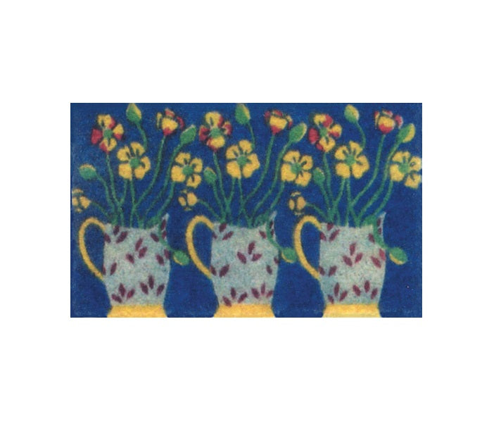Dørmåtte med blomster