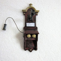 Vægtelefon håndmalet, metal