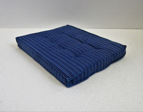 Madras, blå, håndsyet