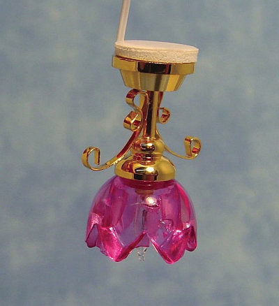 Loftslampe, rød skærm