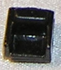 Lænestol sort ,,læder" metal 1:144
